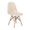 Flash Furniture Zula Modern Padded Armless Faux Sherpa Accent Chair with Beechwood Legs in Off-White